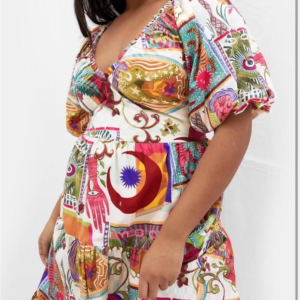City Chic 22 Bohemian Whimsical Midi Dress